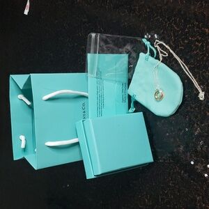 T&CO Style 2 Circle Charm Necklace Rosetone & Silver Stamped 925